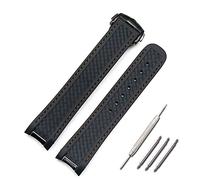 KCHSRKHXC for Omega Hippocampus 300 AT150 8900meters Marine Rubber Butterfly Buckle Watch Band 20mm Silicone Strap (Color : Style B4, Size : 20mm)