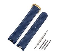 KCHSRKHXC for Omega Hippocampus 300 AT150 8900meters Marine Rubber Butterfly Buckle Watch Band 20mm Silicone Strap (Color : Style B4, Size : 20mm)