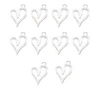 KCHSRKHXC Lot de 121020 Colliers en Forme de cœur, Fournitures pour la Fabrication de Bijoux, Accessoires en métal