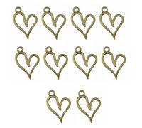 KCHSRKHXC Lot de 121020 Colliers en Forme de cœur, Fournitures pour la Fabrication de Bijoux, Accessoires en métal