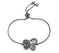 KCHSRKHXC Luxury Princess Cubic Zirconia Butterfly Chaîne de glissière