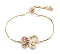 KCHSRKHXC Luxury Princess Cubic Zirconia Butterfly Chaîne de glissière