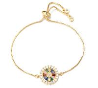 KCHSRKHXC Magnifique princesse cubique zircone ronde chaîne ajustée Chaîne de mariage pour femmes Bijoux de mariage