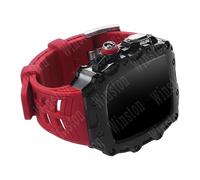 KCHSRKHXC Metal Watch Case Sillicone Band Modification Kit，For 44mm 45mm Series 9 8 7 6 5 4 SE Upgrade Replace Rubber Strap Bumper Cover Accessories