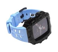 KCHSRKHXC Metal Watch Case Sillicone Band Modification Kit，For 44mm 45mm Series 9 8 7 6 5 4 SE Upgrade Replace Rubber Strap Bumper Cover Accessories