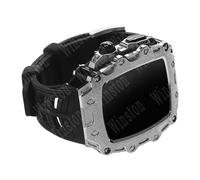 KCHSRKHXC Metal Watch Case Sillicone Band Modification Kit，For 44mm 45mm Series 9 8 7 6 5 4 SE Upgrade Replace Rubber Strap Bumper Cover Accessories