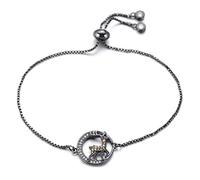 KCHSRKHXC Mignon Elk Deer Charme Animal Bijoux Clider Chaîne de zircone cubique Round pour Woman Child