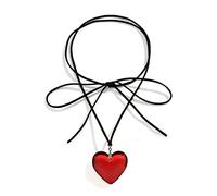 KCHSRKHXC Mode TrendSense amour pendentif clavicule chaîne tempérament vent froid réglable collier noir