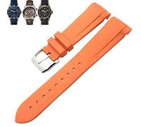 KCHSRKHXC Natural Rubber Watchband 20mm 22mm Special for Tudor Black Bay 1958 39mm 41mm GMT Pelagos Pin/Folding Buckle Rubber Strap (Color : Black Folding, Size : 22mm)