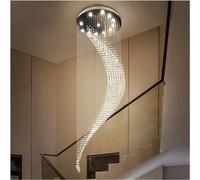 KCHSRKHXC Pendantlight, lustres à LED, escalier moderne en cristal lustre de conception spirale de conception de la salle