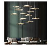 KCHSRKHXC Pendantlight, lustres à LED, luxe moderne luxe luxuelle Lotus Leaf acrylique ombre escalier