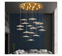 KCHSRKHXC Pendantlight, lustres à LED, luxe moderne luxe luxuelle Lotus Leaf acrylique ombre escalier