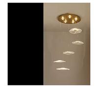KCHSRKHXC Pendantlight, lustres à LED, luxe moderne luxe luxuelle Lotus Leaf acrylique ombre escalier