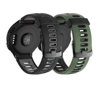 KCHSRKHXC Pour le précurseur 235 Watch Bands Black Buckle Sport Silicone Watch Strap Remplacement pour Forerunner 230/220/235/620/630/735XT et approche S20 / S5 / S6 Smart Watch Band