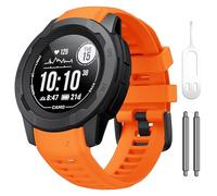 KCHSRKHXC Pour l'instinct 2 Watchband Instinct 2 Solar Solar Broupeau de Remplacement de silicone doux SILICONE SILICONE COMPATIBLE AVEC INSTIND 2 SOLAR TACTICAL (ORANGE)