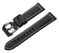KCHSRKHXC Remplacement des bandes de montre 18/20 / 22/24 mm Sobile de montre en cuir givrée épaissie pour hommes avec boucle d'épingle lourde (brun-noir, 18 mm)