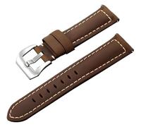 KCHSRKHXC Remplacement des bandes de montre 18/20 / 22/24 mm Sobile de montre en cuir givrée épaissie pour hommes avec boucle d'épingle lourde (brun-noir, 18 mm)