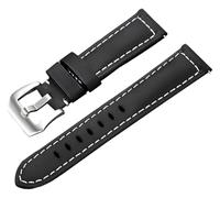 KCHSRKHXC Remplacement des bandes de montre 18/20 / 22/24 mm Sobile de montre en cuir givrée épaissie pour hommes avec boucle d'épingle lourde (brun-noir, 18 mm)
