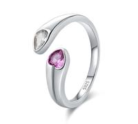 KCHSRKHXC Rings Ring Jewellery Women Men Pearl & Pavé Double Band For Wedding Fine Retro Style Jewelry Accessories Party