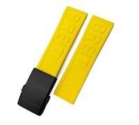 KCHSRKHXC Rubber Watchband 22mm 24mm for Breitling Superocean Heritage Avenger Challenger Woven Silicone Waterproof Soft Watch Strap (Color : Blue Black Letters, Size : 24mm)