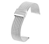 KCHSRKHXC Sangle de montre, 18/20/22/24 mm Boucle à crochet Boucille en acier inoxydable Bandelles de montre Bracelet de sangle de remplacement