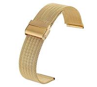 KCHSRKHXC Sangle de montre, 18/20/22/24 mm Boucle à crochet Boucille en acier inoxydable Bandelles de montre Bracelet de sangle de remplacement