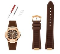 KCHSRKHXC Tableau de montre fluorosilicone pour Patek Philippe Sport Elegant Nautilus Series 5711/5712/5980 Bracelet de sangle de montre imperméable mâle