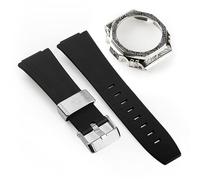 KCHSRKHXC Third generation rubber strap carved stainless steel watch cover for GA2100 retrofit and upgrade DIY watch strap