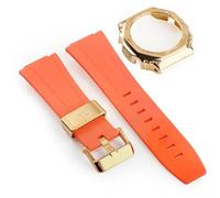 KCHSRKHXC Third generation rubber strap carved stainless steel watch cover for GA2100 retrofit and upgrade DIY watch strap