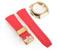 KCHSRKHXC Third Generation Rubber Strap Carved Stainless Steel Watch Cover for GA2100 retrofit and Upgrade DIY Watch Strap