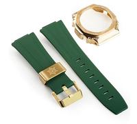 KCHSRKHXC Third generation rubber strap carved stainless steel watch cover for GA2100 retrofit and upgrade DIY watch strap