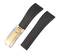 KCHSRKHXC WatchBand For YachtMaster Silicone Waterproof Watch Strap Accessories Rubber Chain Buckle With Logo