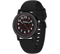 Kchss Montre d'infirmière pour professionnels de la santé - Montre analogique pour femme - 24 heures - Heure militaire avec aiguille des secondes, B-e. Noir