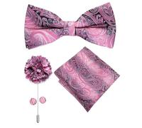 KCHYCV Men's Tie & Cufflinks Set Premium Silk Tie with Pocket Square & Cufflinks Elegant Mens Accessories Gift Set for Formal Weddings & Business Classic Design with Patterns(LH0799-0072)