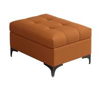 KCIOQLS Pouf de Rangement Moderne,Tabouret de Rangement en Cuir Matelassé