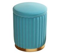 KCIOQLS Pouf de Rangement Rond, Repose-Pieds Résistant aux Taches