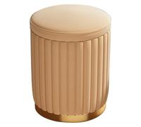KCIOQLS Pouf de Rangement Rond, Repose-Pieds Résistant aux Taches