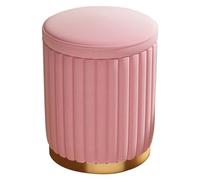 KCIOQLS Pouf de Rangement Rond, Repose-Pieds Résistant aux Taches