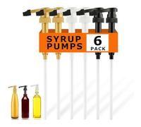 KCKHFA Lot de 6 distributeurs de sirop de café avec capuchon, compatibles avec différentes bouteilles de sirop de 720 g, compatibles avec Torani, DaVinci et Monin, idéal pour la maison et le café, les