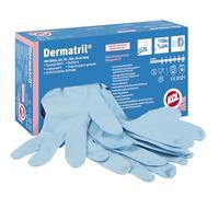 Honeywell KCL Gants jetables Dermatril 740 Taille 7 bleu Nitrile EN 374, EN 455 Cat. III Quantité:1