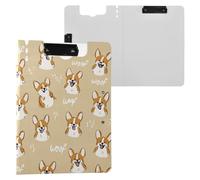 Kcldeci A Corgi Dog Porte-bloc pliable A4 pour mémo, document et bureau