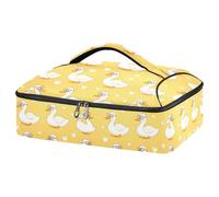 Kcldeci Canards blancs portant des lunettes isolées pour aliments chauds ou froids, sac fourre-tout isotherme pour repas/pique-nique, lasagnes