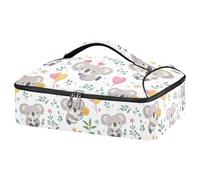 Kcldeci Cocotte isotherme en forme de cœur de koala mignon pour aliments chauds ou froids, sac fourre-tout isotherme pour repas-partage de barbecues, fêtes, pique-niques, lasagnes