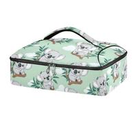Kcldeci Cocotte isotherme en forme de têtes de koala de dessin animé pour aliments chauds ou froids, sac fourre-tout isotherme pour repas-partage de barbecues, fêtes, pique-niques, lasagnes