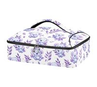 Kcldeci Cocotte isotherme pour aliments chauds ou froids, motif koala ours et feuilles violettes, sac fourre-tout isotherme pour repas/pique-nique, lasagnes
