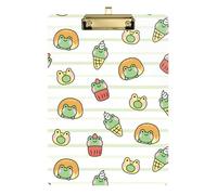 Kcldeci Cute Bakery in Frog Porte-bloc en acrylique format A4 standard pour salle de classe, école et bureau pour enfants, étudiants, enseignants Argenté 30,5 x 22,9 cm