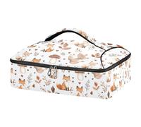 Kcldeci Cute Fox Sac de transport isotherme pour aliments chauds ou froids, sac fourre-tout isotherme pour repas/pique-nique, lasagnes