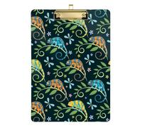 Kcldeci Divers caméléons Porte-bloc en acrylique format A4 pour salle de classe, école et bureau, pour enfants, étudiants, enseignants, dorés, 30,5 x 22,9 cm