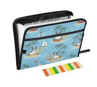 Kcldeci Dossier extensible Dog Ocean numéro 67 | Organiseur accordéon à 13 poches, format A4, format lettre, documents, reçus, classeur accordéon