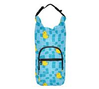 Kcldeci Ducky in The Bathroom Sac isotherme pour bouteille d'eau avec sangle pour voyage, randonnée, camping, Multicolore, Taille unique